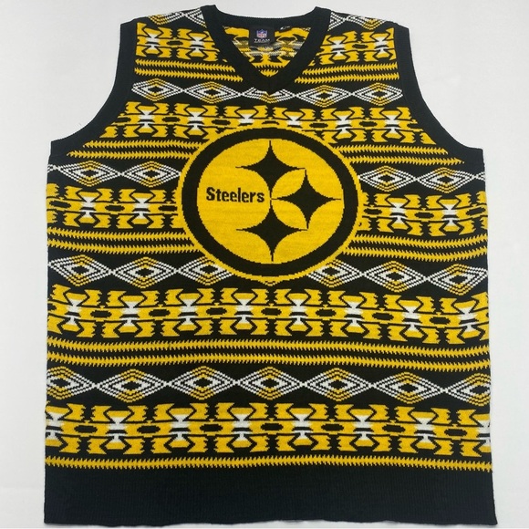 NFL Steelers Black and Yellow Vest Men’s XL FOOTBALL NFL PITTSBURGH - Picture 1 of 12
